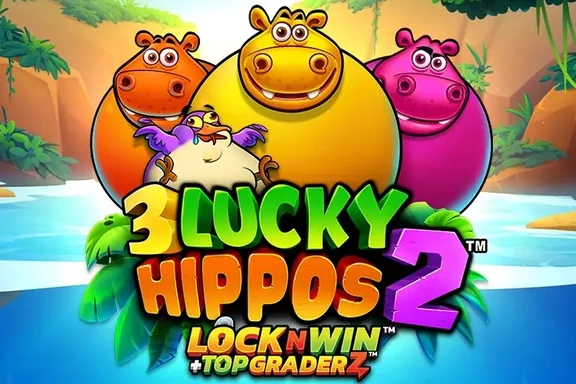 3 Lucky Hippos 2 — capa do slot